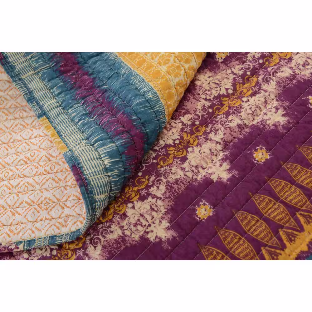 Greenland Home Fashions Southwest Multicolored Quilted Cotton Throw