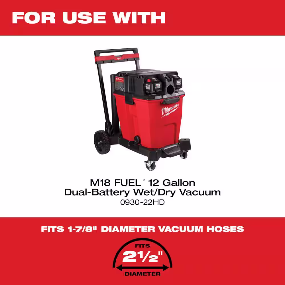 Milwaukee 2-1/2 in. Dust Extraction Adapter for Wet/Dry Shop Vacuums (3-Piece)