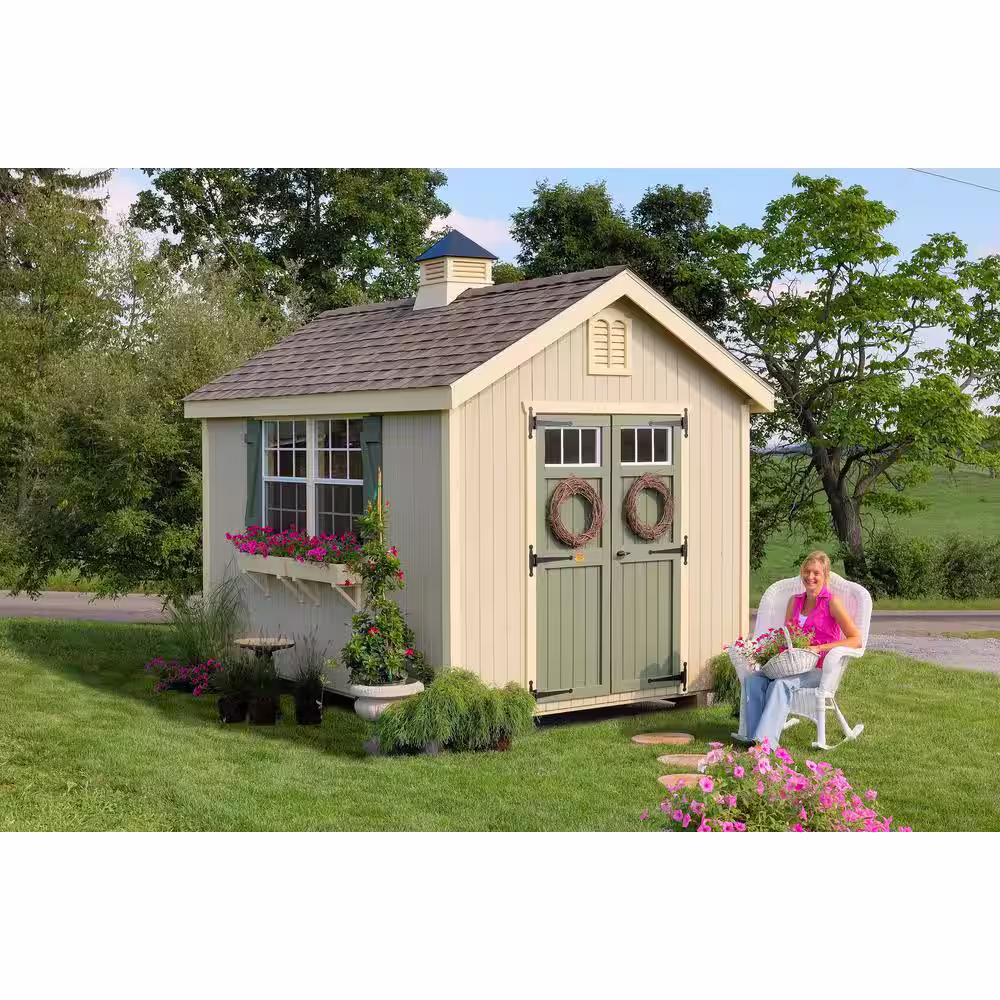 None Colonial Williamsburg 10 ft. x 20 ft. Wood Storage Shed DIY Kit with Floor Kit