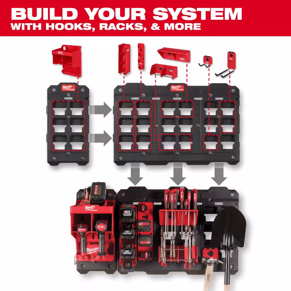 Milwaukee PACKOUT Large Bin Set with PACKOUT Large Wall Plate (2-Pack)