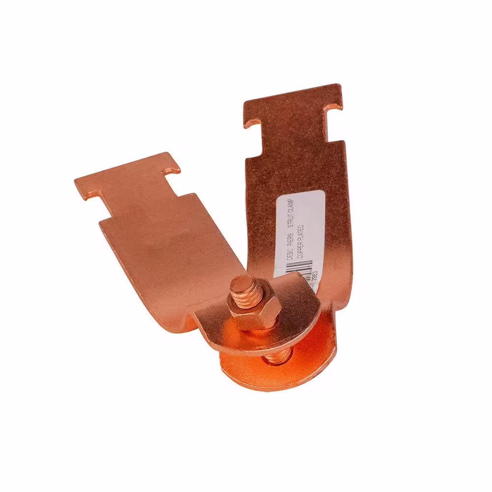 The Plumber's Choice 1-1/4 in. Copper Epoxy Coated Steel Strut Clamp