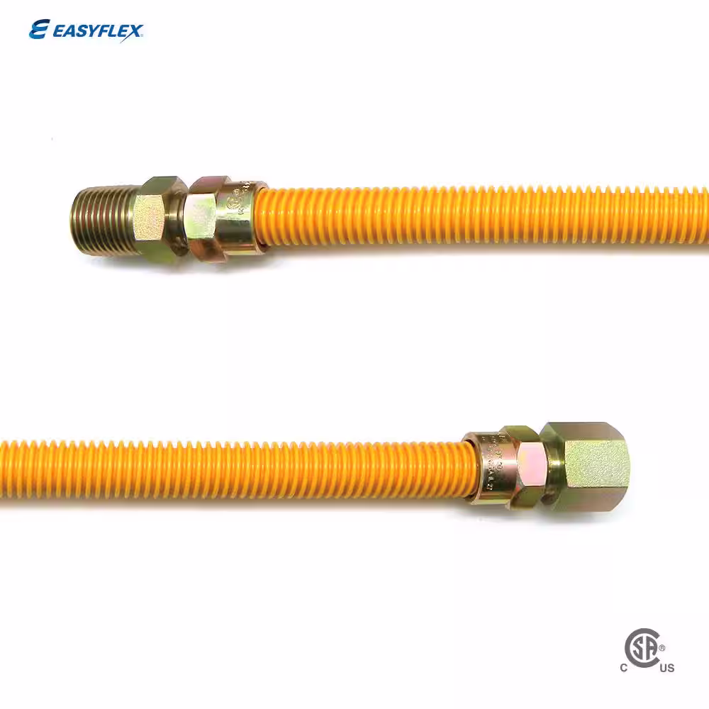 EasyFlex 1/2 in. MIP x 1/2 in. FIP x 24 in. Coated Stainless Steel Gas Connector (5/8 in. O.D.) 150,000 BTU