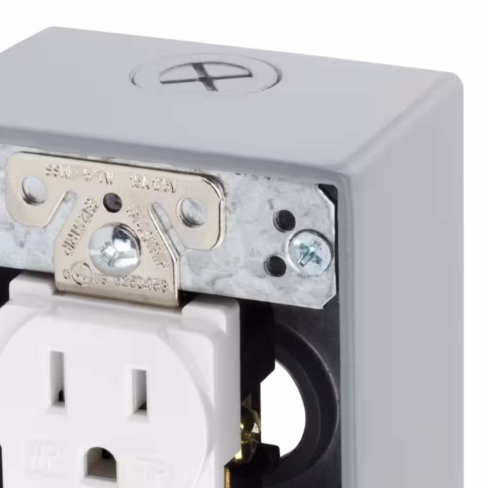 Commercial Electric 1 in. Metallic Weatherproof Box Closure Plug, Gray (4-Pack)