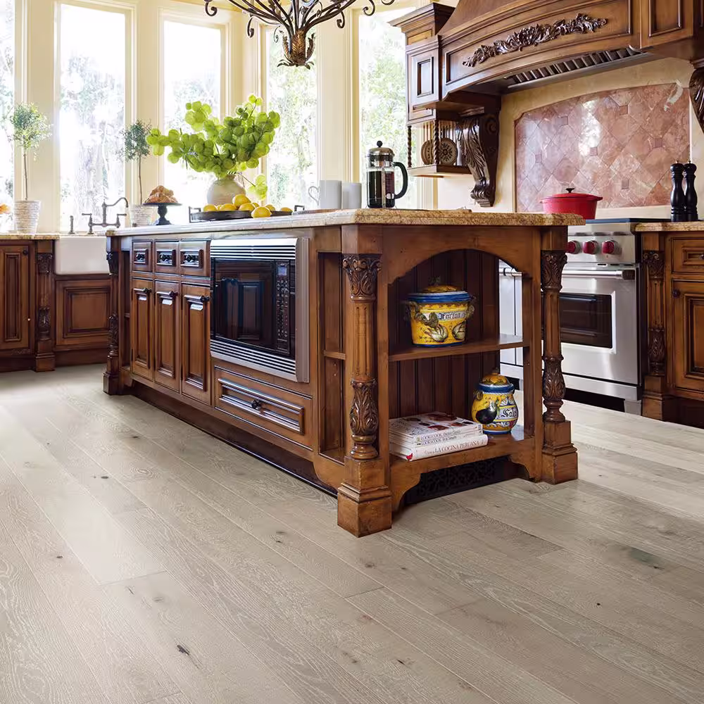 Malibu Wide Plank Seacliff French Oak 1/2 in. T x 5 &7 in. W Water Resistant Distressed Engineered Hardwood Flooring (1122.1 sqft/pallet)