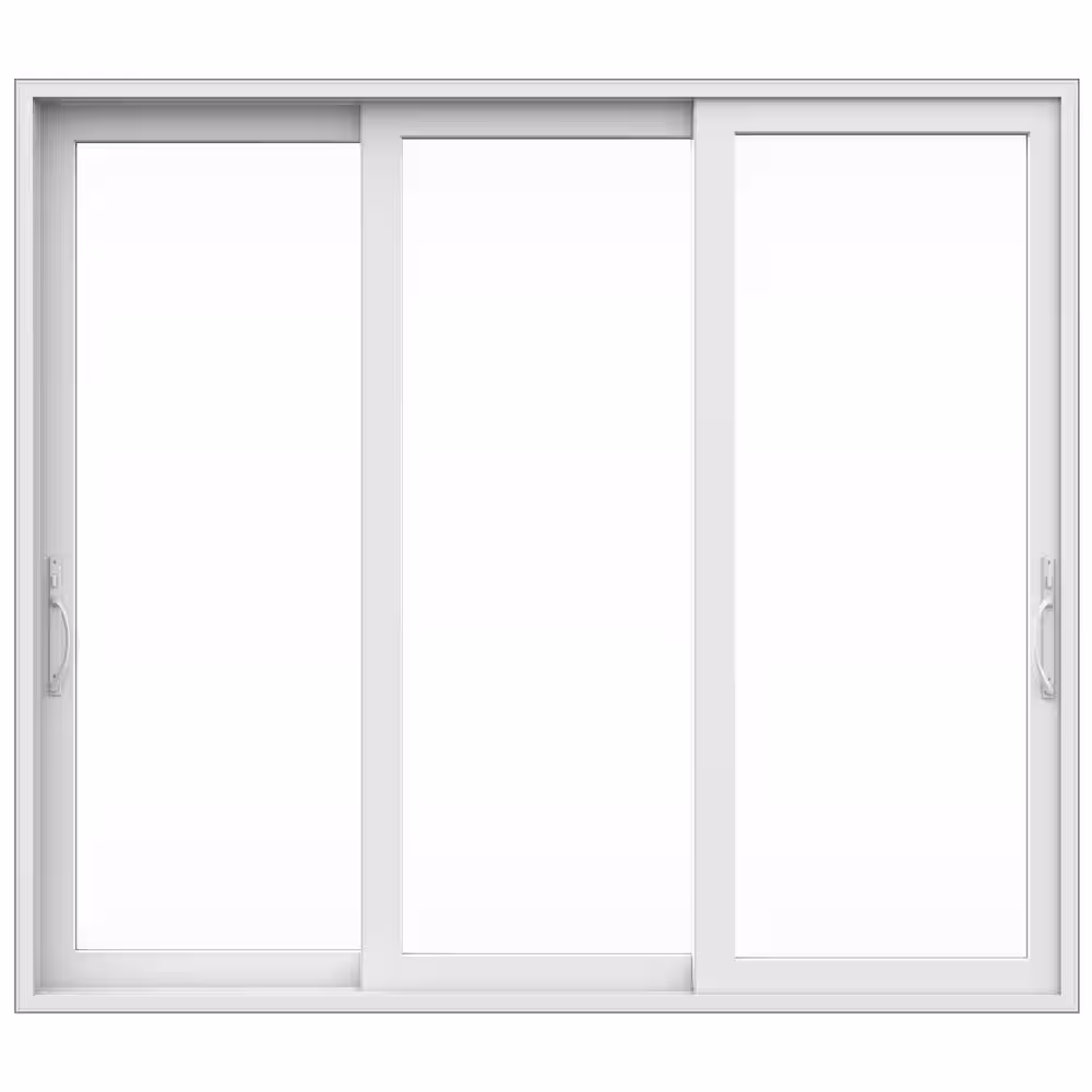 JELD-WEN V4500 Multi-Slide 105 in. x 108 in. Universal Handing Low-E White Vinyl 3-Panel Prehung Patio Door