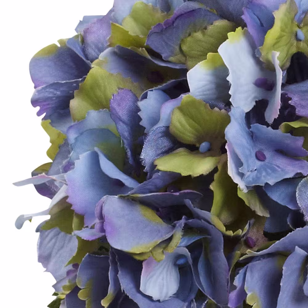 Nearly Natural Blooming Artificial Hydrangea with Vase