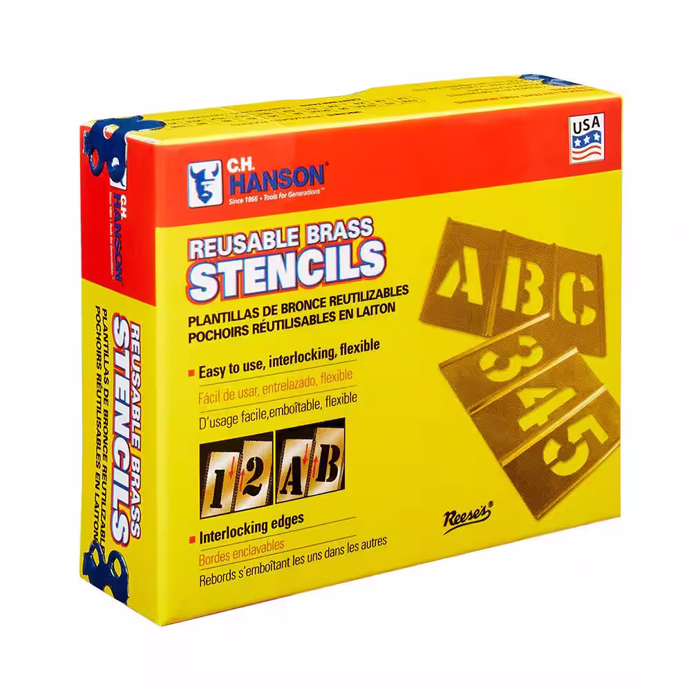 C.H. Hanson 3/4 in. 45-Piece Stencil Set