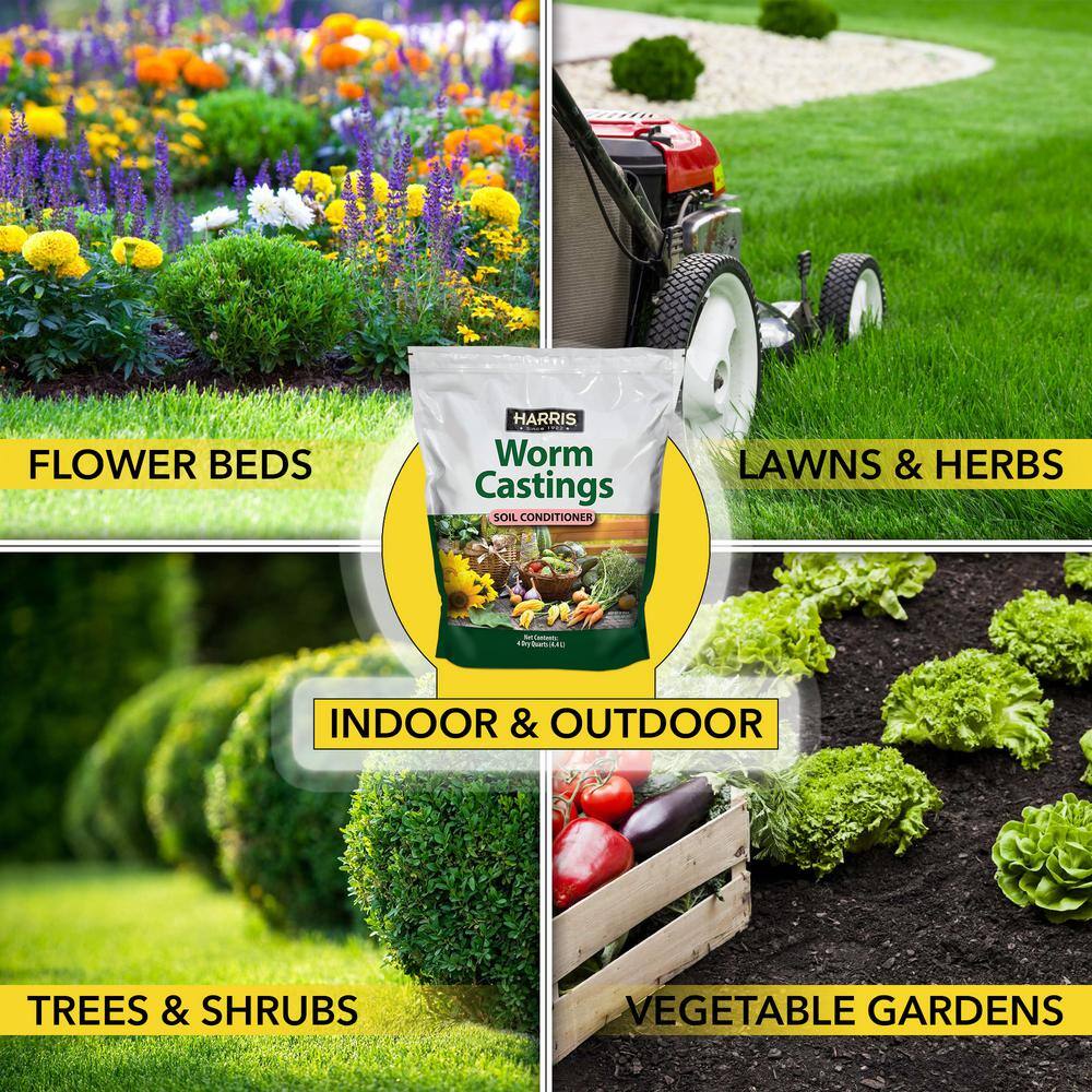 Harris 4 Qt. Worm Castings Premium Soil Conditioner (4-Pack)